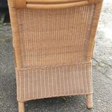 Rattan and bamboo armchair