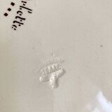 6 soup plates, ironstone from Longchamp, Arlette pattern, 1950s