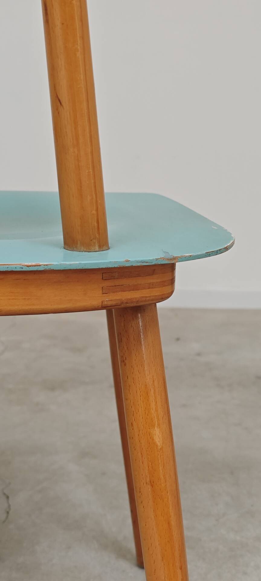 Lot de 4 chaises bois TON Bystrice ( Thonet ) bleu clair , lot 2