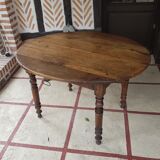 Table à rabats volets rallonges bois ronde ovale 1900