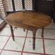 Table with flaps shutters extensions wood round oval 1900