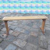 Brutalist wooden bench