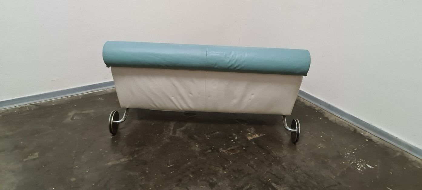 Vintage leather memphis sofa