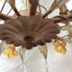Chandelier metal pendants and florets firenze color glass