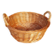 Round wicker basket