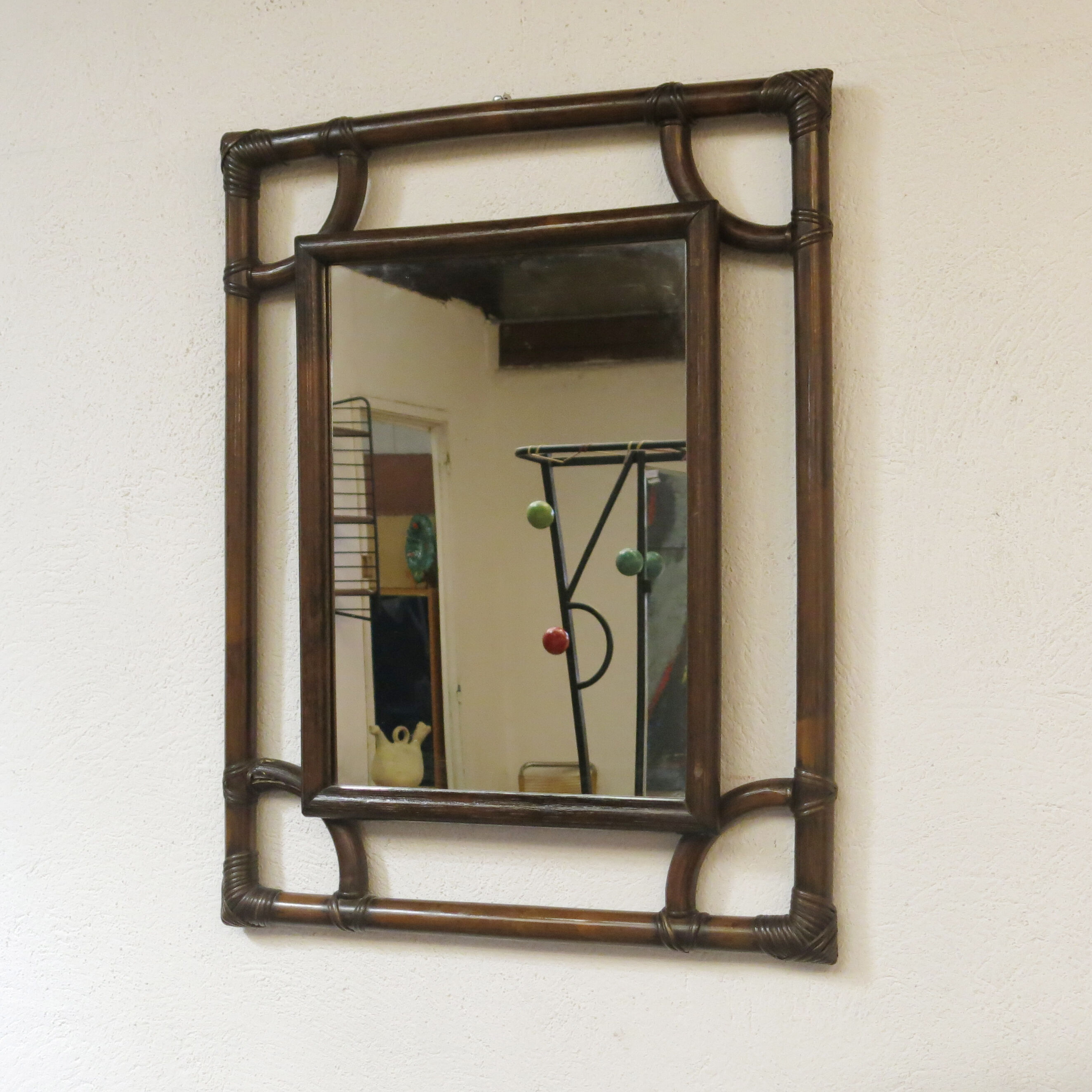 Bamboo mirror 61x78cm