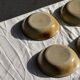 Set of 8 brown-rimmed stoneware deep plates Atelier Saint Simon D19.5