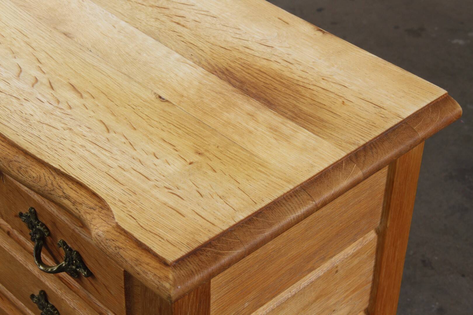 Vintage 1960s Danish three-drawer Oak Side Table, Henning Kjærnulf style