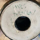 Vintage table lamp with herbarium shade