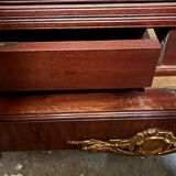 Cabinet 2 doors mirror mahogany rocaille years 1900