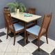 cream and green color 1960s formica dining table enlarge and changing in height