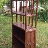 5-tier rattan bookcase shelf