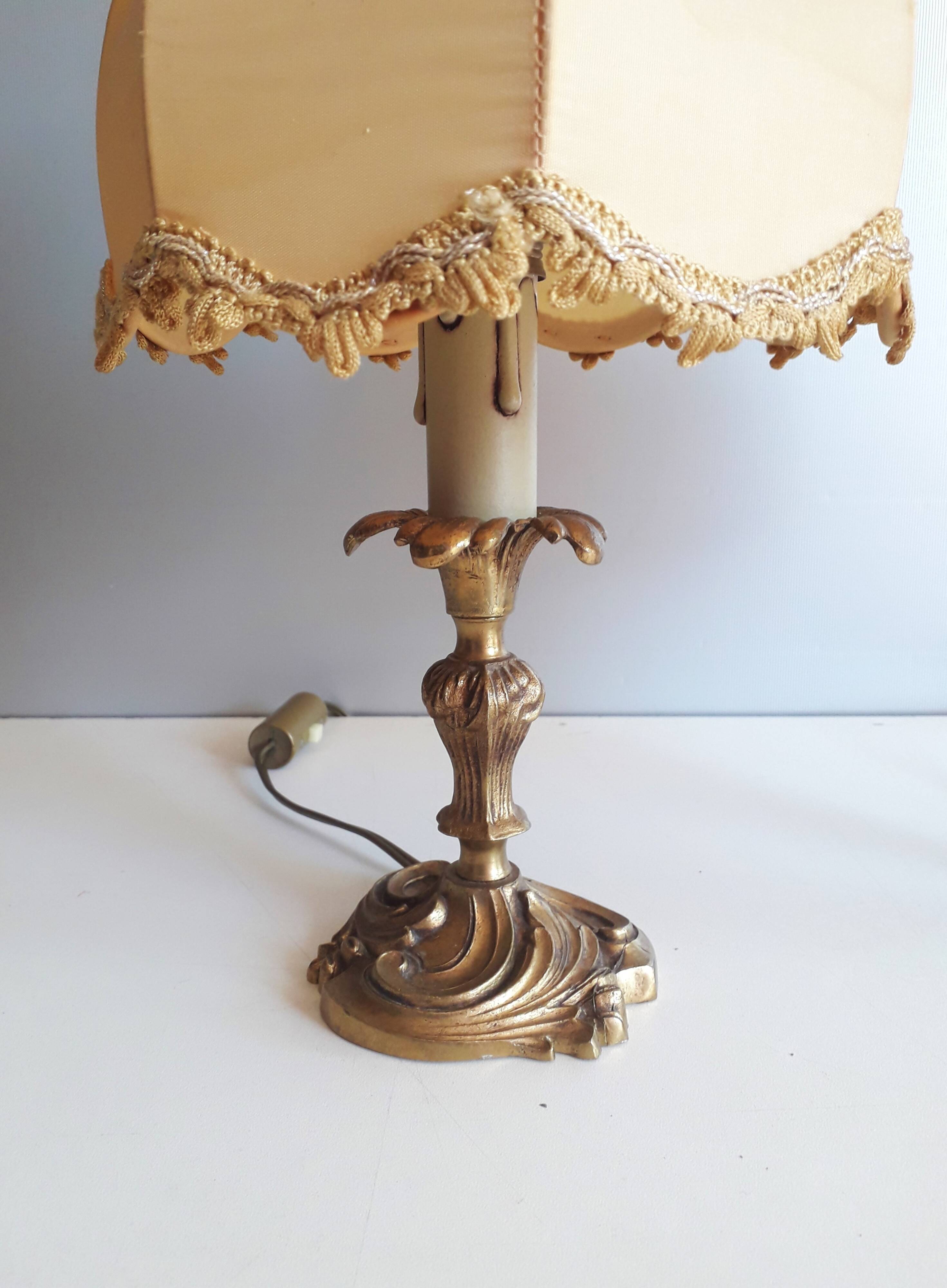 Paire de lampes de chevet/ à poser - bronze doré