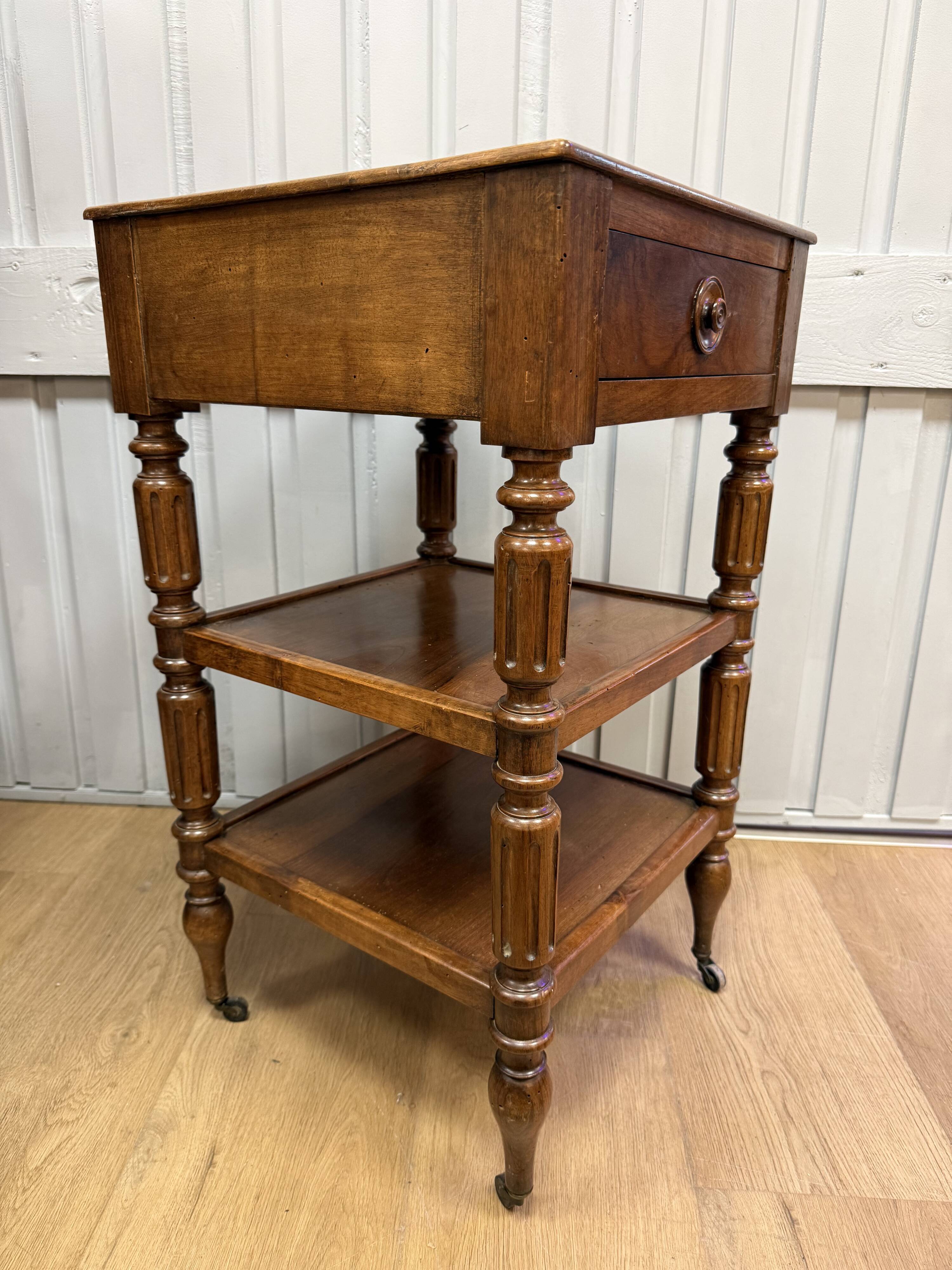 small walnut side table