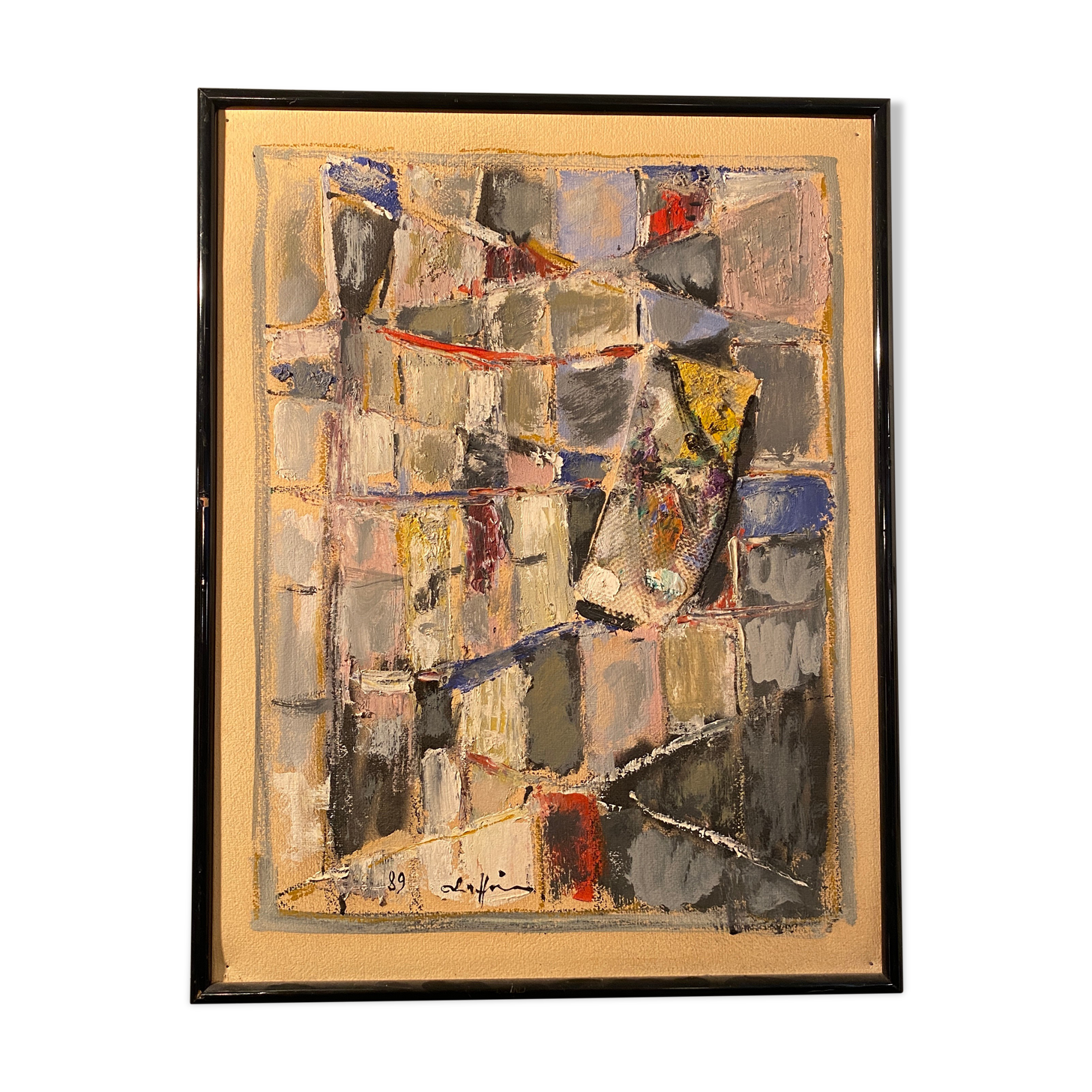 Abstract painting by Raffin 1989
