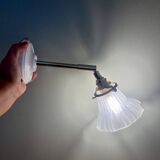 Vintage art deco frosted glass tulip wall light