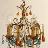 Crystal ceiling lamp. Spain, 1960s.