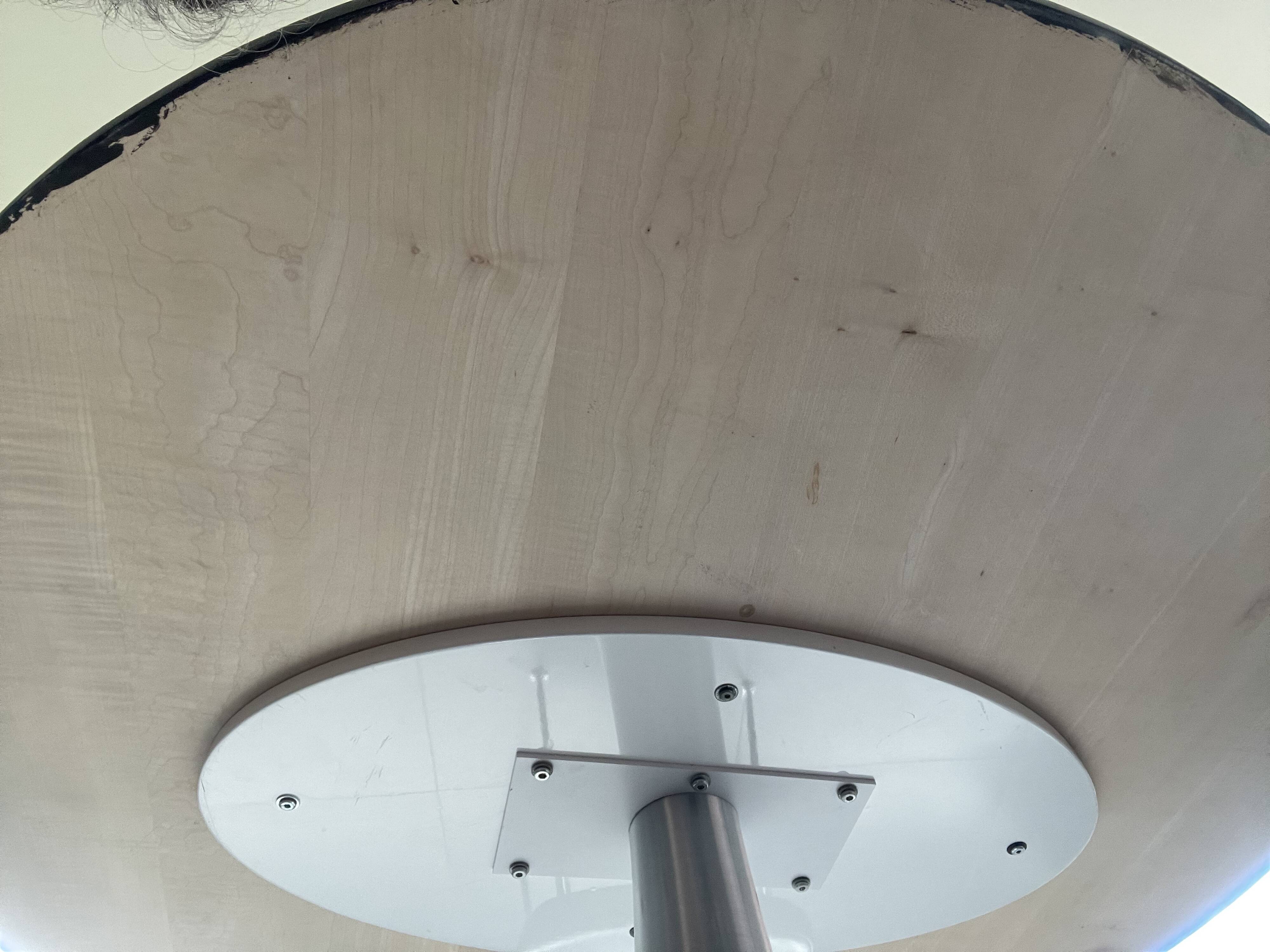 Round black top table with metal legs KARE design