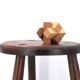 Wooden tripod stool, saber legs, popular art from the 50s