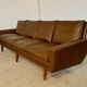 Vintage retro Danish mid-century G. Thams 4 person sofa in brown leather 1960