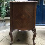 Louis XV style chest of drawers in wood and marble