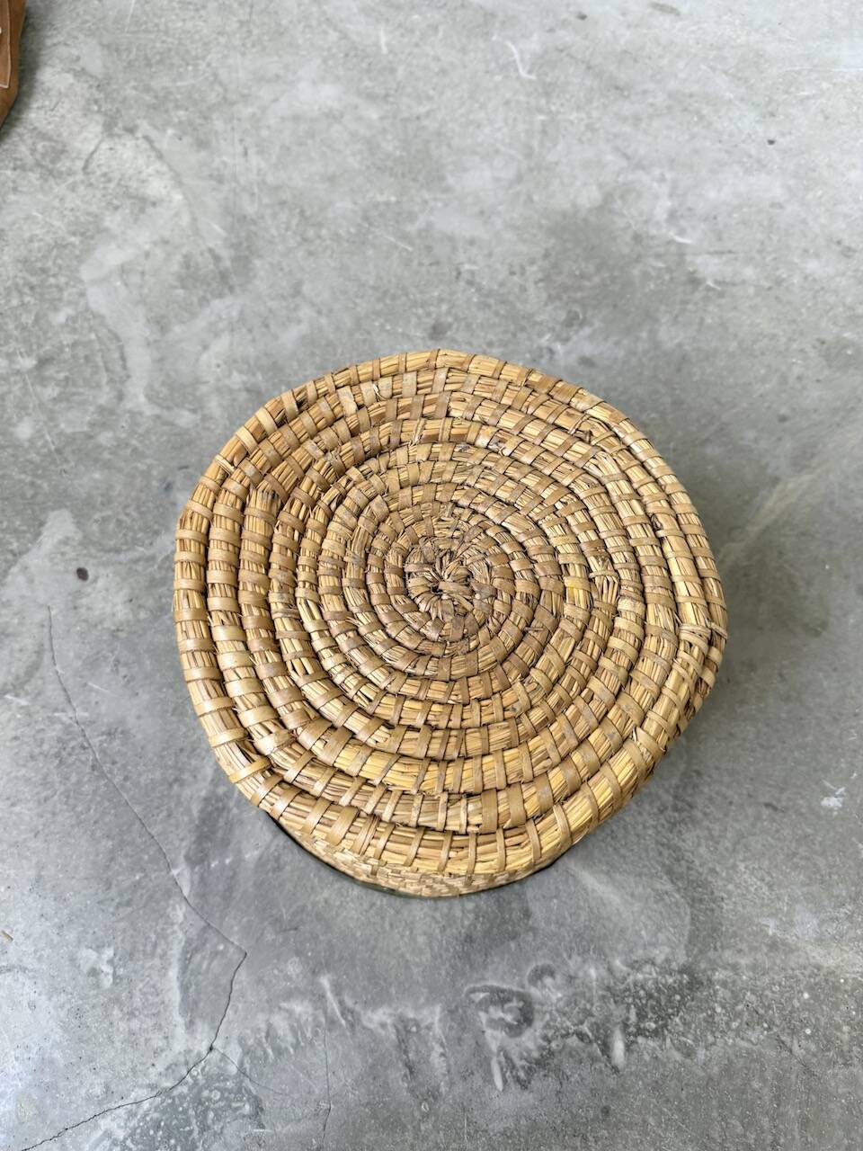 Rattan basket 1970, Italy