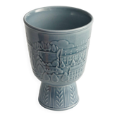 Scandinavian Modern French Blue Vase by Gunnar Nylund for Rörstrand, Sweden 1950