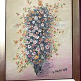 Declercq flowers oil painting frame on canvas