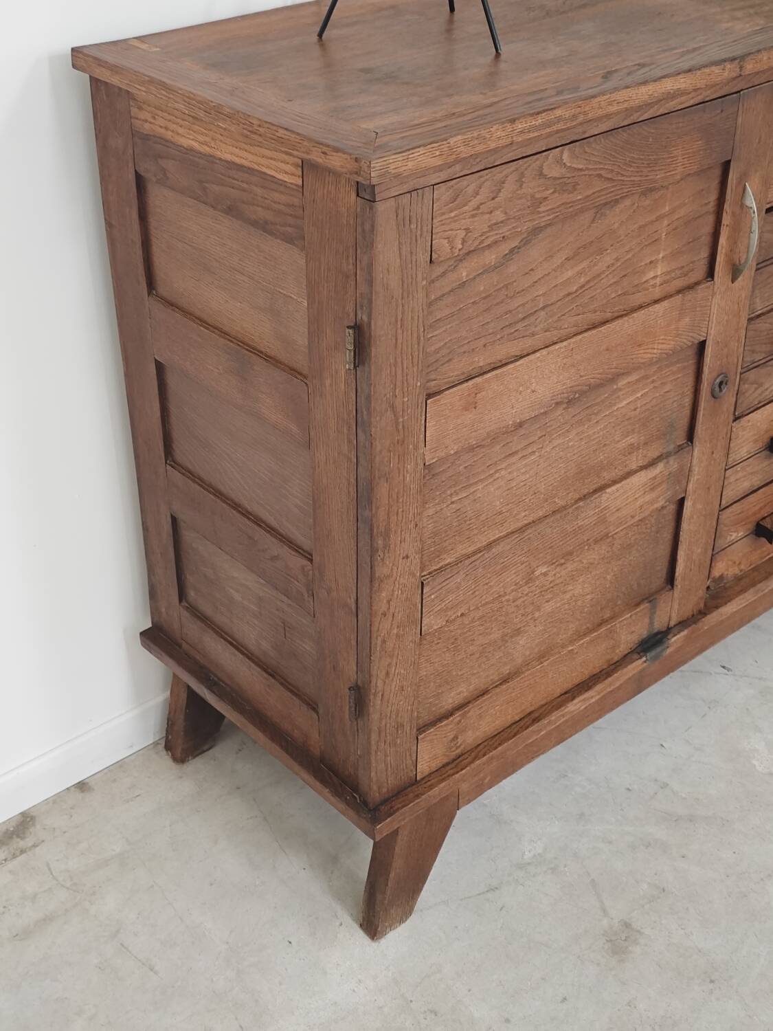 Oak buffet by René Gabriel, Reconstruction period 1950.