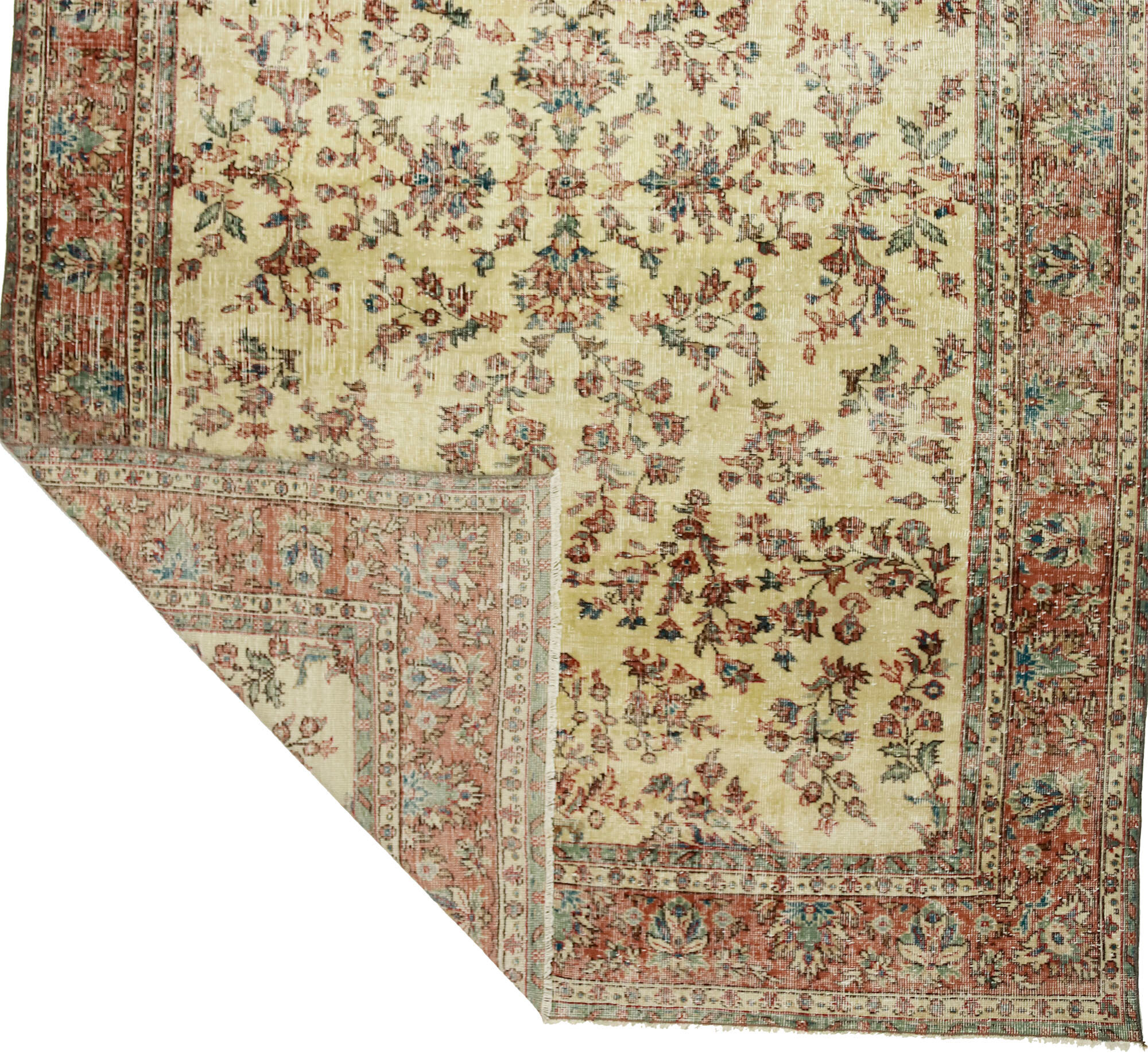 Anatolian handmade vintage rug 282 cm x 193 cm