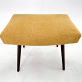Mid-Century Stool with New Upholstery, Czechoslovakia, 1970's