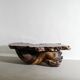 Table d'appoint sculpturale en bois brutaliste française, années 1960