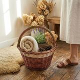 Woven willow basket handcrafted