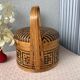 Boho chic Chinese Bamboo Bamboo Braided Basket - Bakul Siah