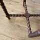 Side table with turned, beaded wooden legs