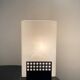 Vintage 50s lamp in opaline and perforated metal