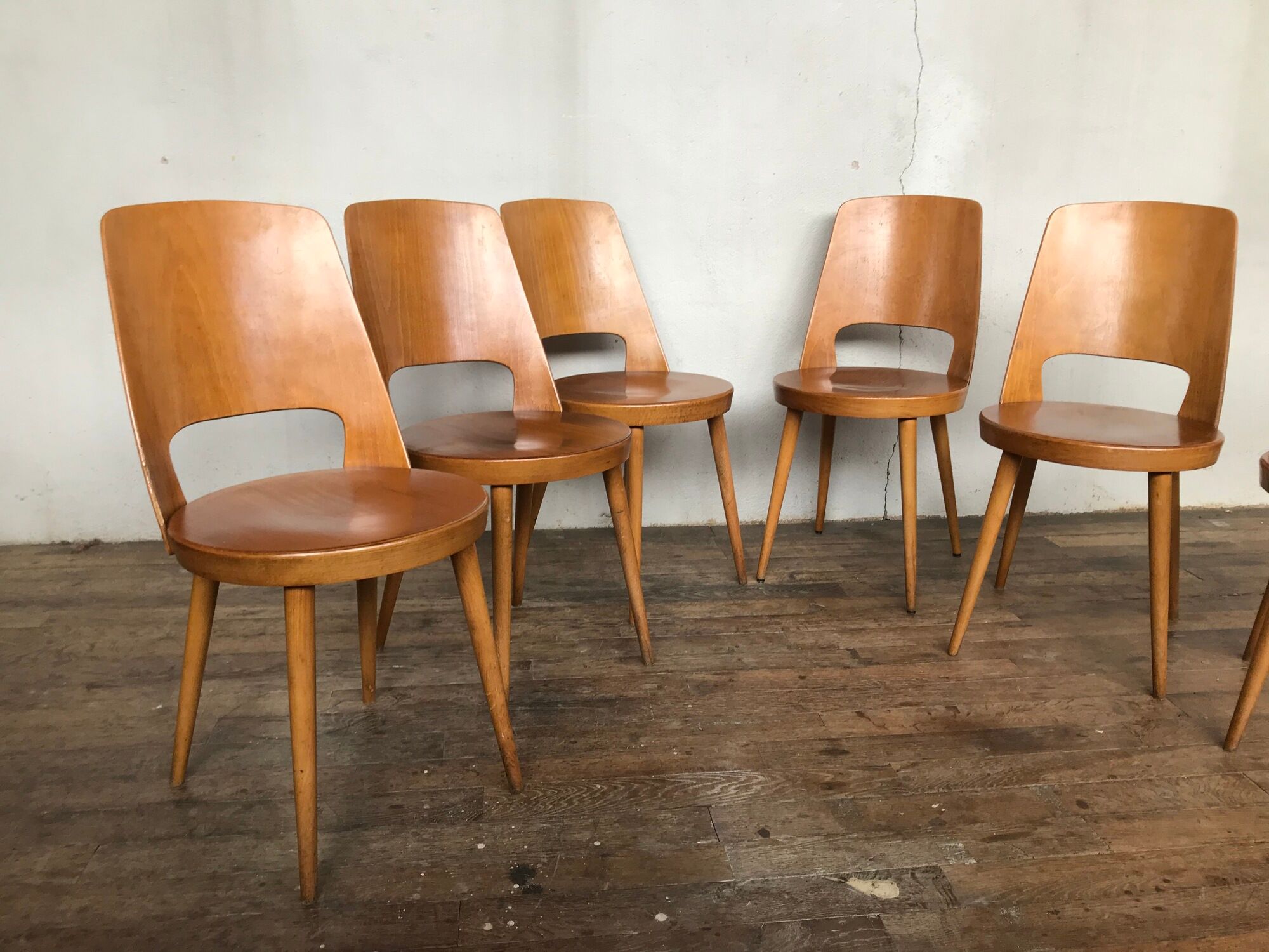 Series of 6 Baumann Mondor chairs