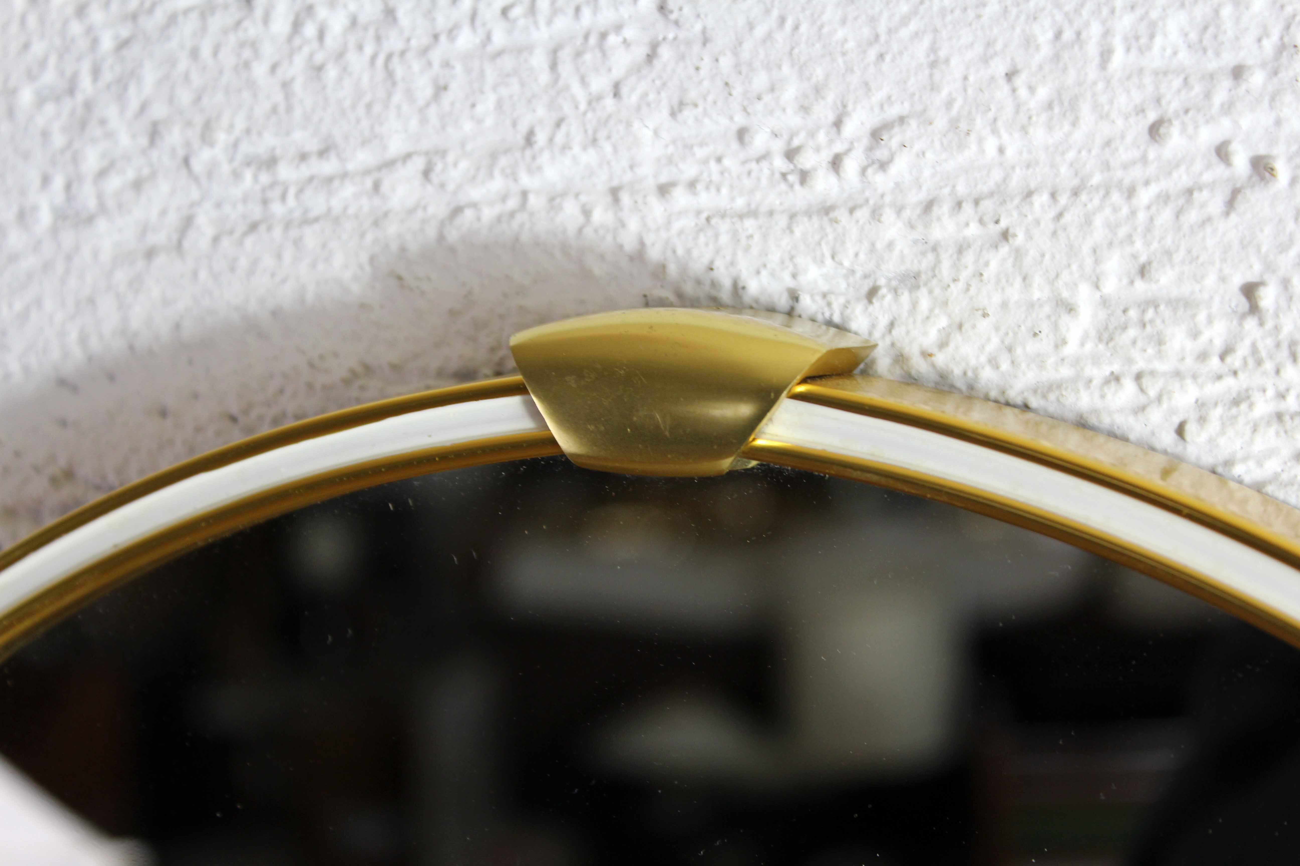 Freeform brass mirror, 42x28 cm