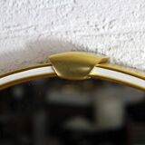 Freeform brass mirror, 42x28 cm