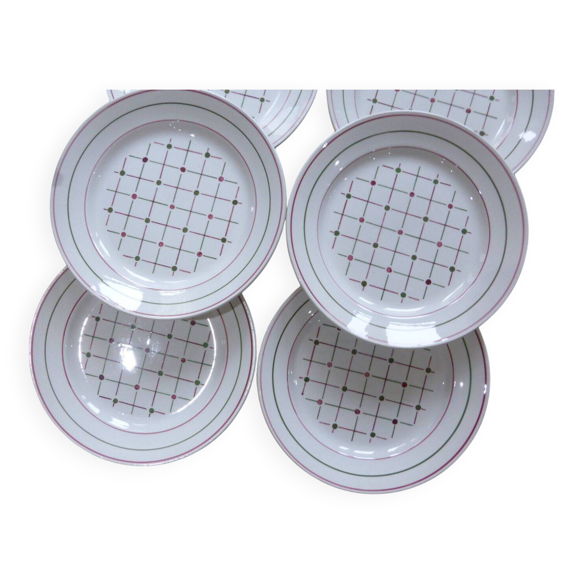 6 flat plates, Betty de Luneville model