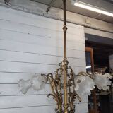 Old bronze chandelier 8 lights, 128cms h