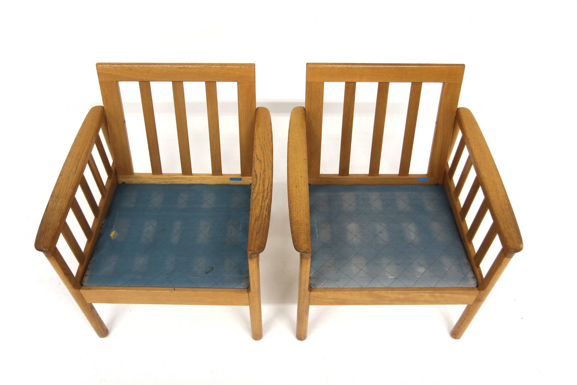 Set de 2 fauteuils en chêne, Skaraborgs Möbelindustri, Suède, 1960