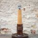 Art Deco wooden lamp, vintage wooden lamp base, table lamp.