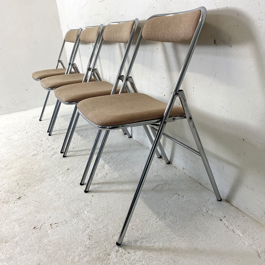 Set of 4 folding chairs Souvignet