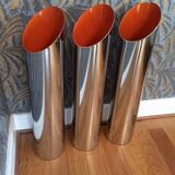 Vintage 70s Cylindrical Chrome Umbrella Stand