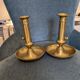 Vintage candlesticks with gilded brass pushers