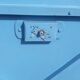 Porte portail H205xL103 ancienne en fer cintrée avec boite aux lettres