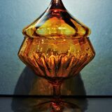 Large orange Bohemian crystal candy maker