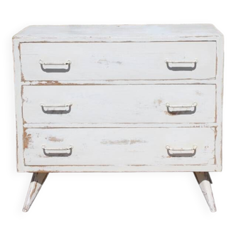 Compass feet chest of drawers