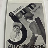 Affiche publiciatire "au bon marché " 1929 par wilquin